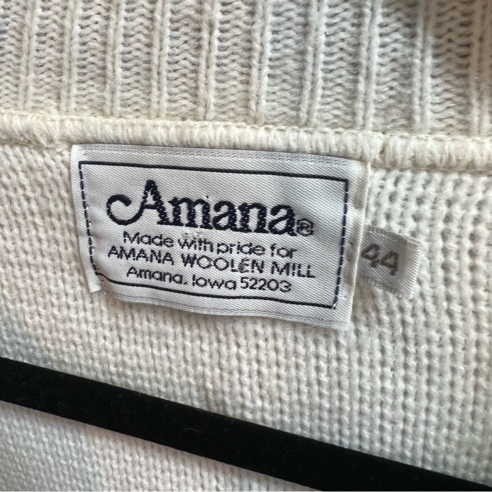 VINTAGE AMANA WOOLEN MILL Nordic Cardigan, 44/XL - Picture 10 of 10